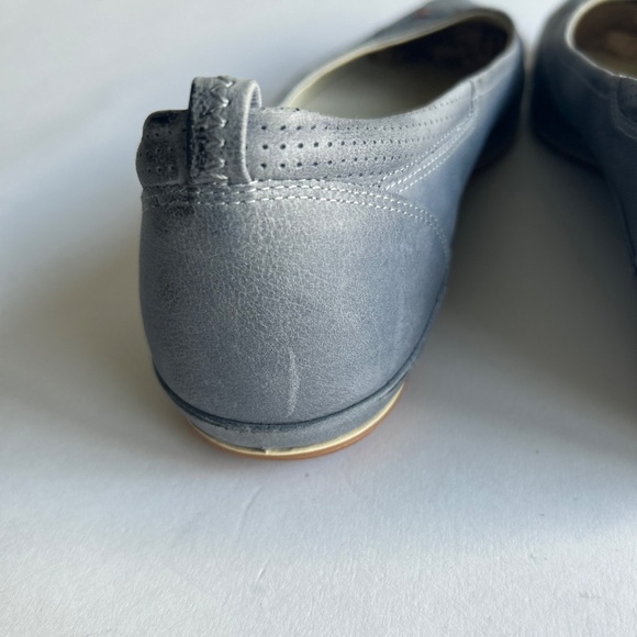 Ecco Grey Blue Leather Rubber Outsole Flats size EUR 41, US 10.5 - Picture 10 of 16
